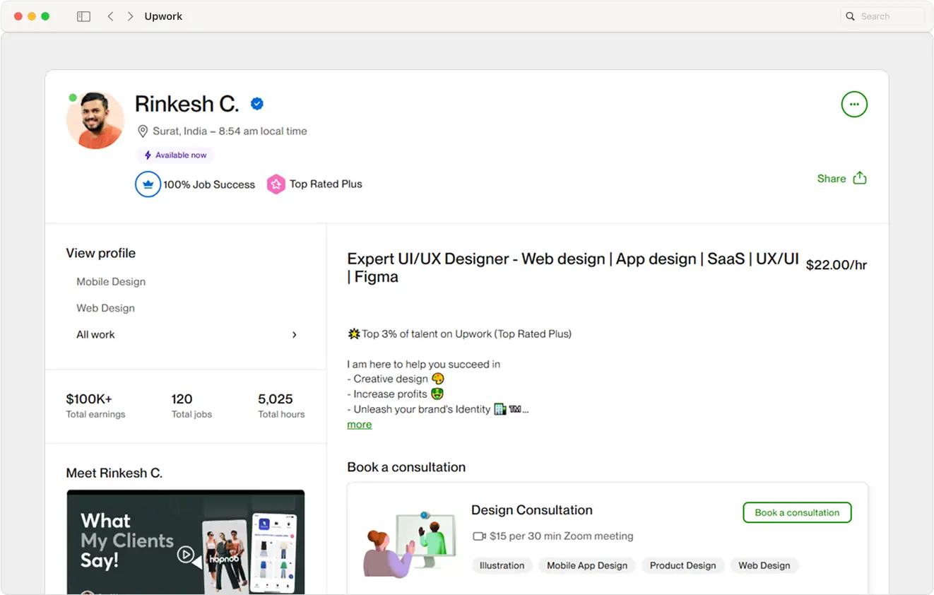 Upwork Rinkesh