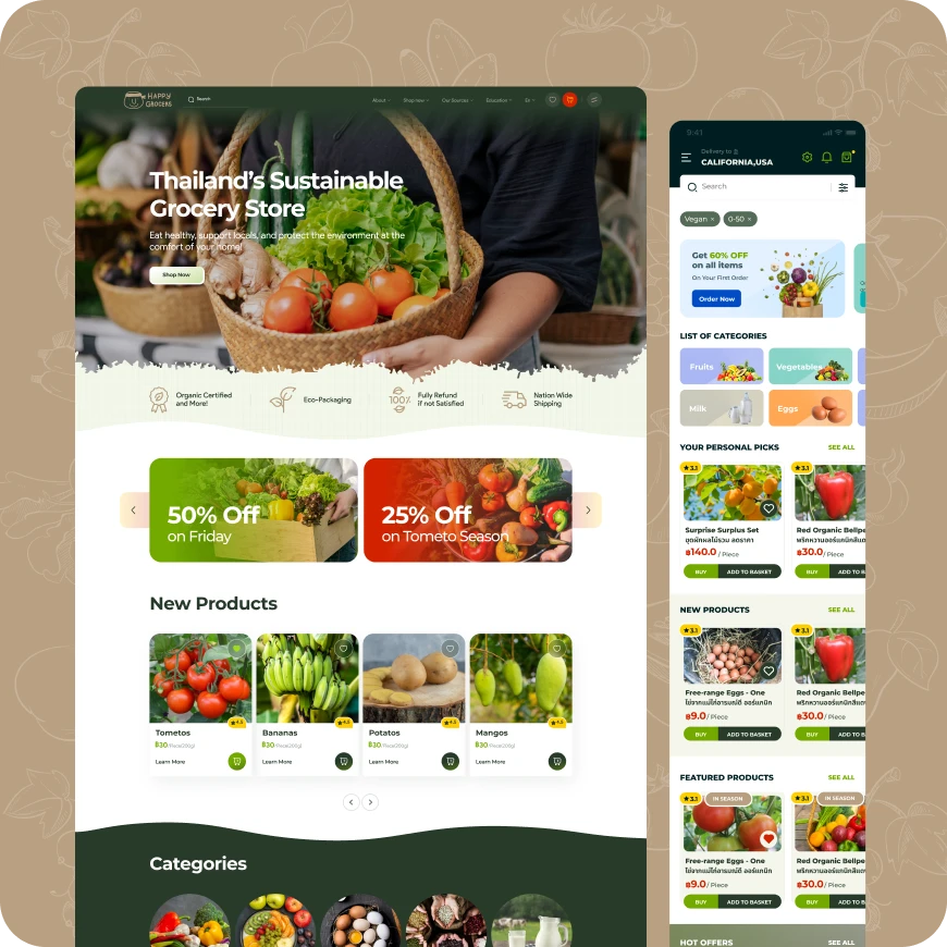 Happy Grocers – Ecommerce